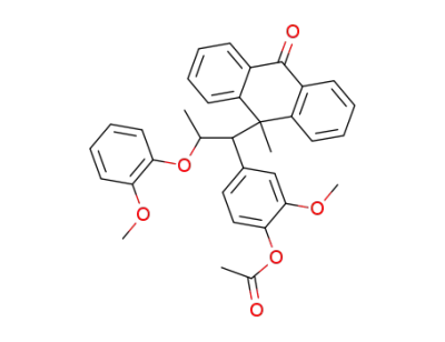 1-(4-acetoxy-3-methoxyphenyl)1-(9-oxo-10-methyl-9,10-dihydro-10-anthryl)-2-(2-methoxyphenoxy)propane