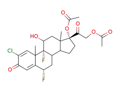 Acetic acid (6S,9R,17R)-17-(2-acetoxy-acetyl)-2-chloro-6,9-difluoro-11-hydroxy-10,13-dimethyl-3-oxo-6,7,8,9,10,11,12,13,14,15,16,17-dodecahydro-3H-cyclopenta[a]phenanthren-17-yl ester